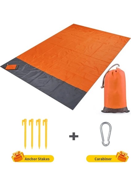 Turuncu Tarzı 1.4X2M Su Geçirmez Kamp Mat, Katlanabilir Dış Mekan Beaarpet Battaniye, cm Nem Geçirmez Çadır Minderi Yatak Örtüsü (Yurt Dışından)