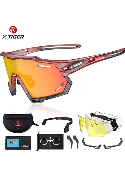 X-YJ-XTS09-3 Stili 5 Mercek X-Tıger Kadın Bisiklet Gözlükleri Spor Erkek Polarize Bisiklet Güneş Gözlüğü Mtb Bisiklet Bisiklet Gözlük Yol Anti-Uv Bisiklet Gözlük (Yurt Dışından)