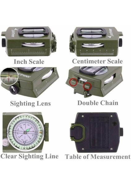 Ordu Yeşili Tarzı K4580 Lensatik Pusula Yüksek Hassasiyetli Askeri Amerikan Tarzı Açık Kamp Yürüyüşü Için Çok Fonksiyonlu Prizmatik Pusula Gecesi (Yurt Dışından) fırsatları