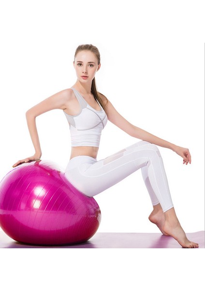 Menekşe 45CM Tarzı Yoga Topu Pilates Denge Topu Spor Salonu Ev Eğitimi Fitness Topu Yatıştırıcı Masaj Topu 55CM 65CM 75CM (Yurt Dışından) indirimleri