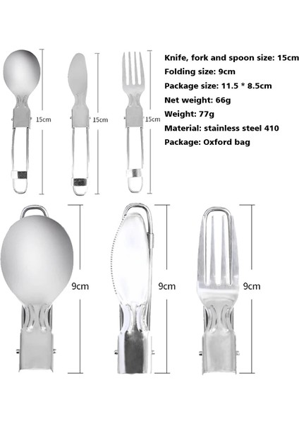 Bıçak ve Çatal Kaşık Tarzı Kamp Tencere Açık Pişirme Seti Isı Ocak Seyahat Sofra Turist Mutfak Pot Gereçler Kamp Ekipmanları (Yurt Dışından)