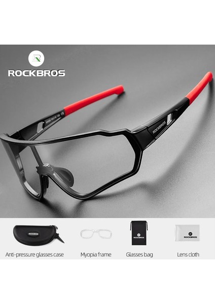 NO.10136 Stili Rockbros Uvotokromik Bisiklet Gözlükleri Spor Gözlükleri Bisiklet Gözlükleri Erkekler Bisiklet Güneş Gözlüğü Kadın Mtb Yol Bisiklet Gözlükleri (Yurt Dışından)