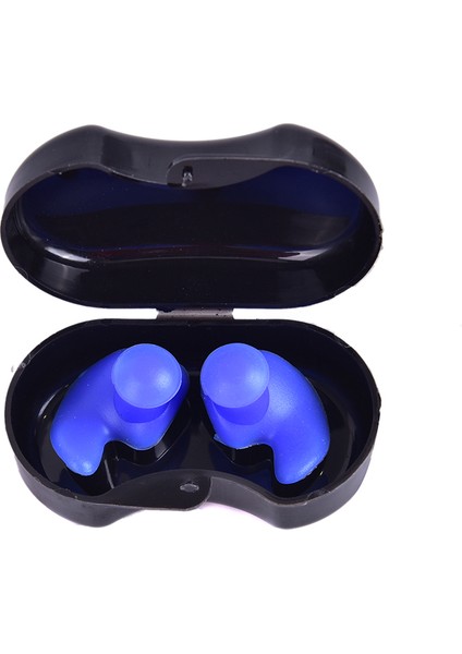 Mavi Stil Lüks Toplama Kutusu ile 1 Çift Yumuşak Kulak Tıkaçları Çevresel Silikon Kulak Tıkaçları Dalış Su Sporları Yüzme Aksesuarları (Yurt Dışından)