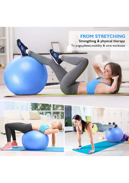 Bue 75CM Tarzı Spor Yoga Topları Spor Salonu Fitball Egzersiz Pilates Egzersiz Fitness Denge Topu (Yurt Dışından) fırsatları