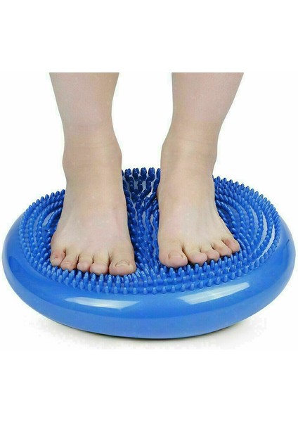 Pembe Stil 33CM Dayanıklı Şişme Yoga Masaj Topu Pedi Evrensel Spor Salonu Fitness Yoga Wobble Stabilite Denge Diski Yastık Yoga Topu (Yurt Dışından)