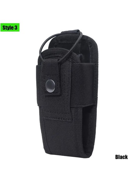 3-Siyah Stil Taktik Molle Radyo Poud Askeri Walkie Talkie Bel Çantası Cep Avcılık Kamp Için Taşınabilir Açık Kılıf Taşıma Çantası (Yurt Dışından)