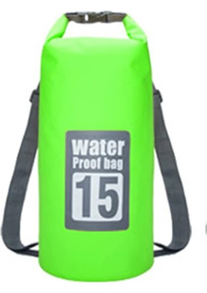 15L Yeşil Stil 5llllll Su Geçirmez Çanta Kuru Çanta Pvc Su Geçirmez Sırt Çantası Spor Çantası Rafting Yüzme Sırt Çantaları Geçirimsiz Kuru Çanta (Yurt Dışından)