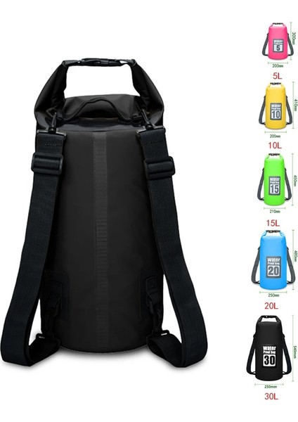 15L Yeşil Stil 5llllll Su Geçirmez Çanta Kuru Çanta Pvc Su Geçirmez Sırt Çantası Spor Çantası Rafting Yüzme Sırt Çantaları Geçirimsiz Kuru Çanta (Yurt Dışından)