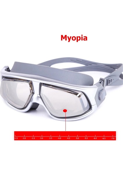 Gri -650 Tarzı Anti Sis Uv Koruma Diyoptri Yüzme Gözlükleri Su Geçirmez Yetişkin Yüzme Gözlükleri Erkek Kadın Polarize Havuz Miyopi Yüzme Gözlükleri (Yurt Dışından) fiyatları