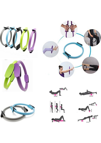 Yeşil Stil Direnç Pilates Yüzükler Sihirli Daire Vücut Spor Fitness Ağırlık Egzersiz Jimnastik Aerobik Fitness Tekerlek Kolu Yoga Kiti Yüzük (Yurt Dışından) indirimleri