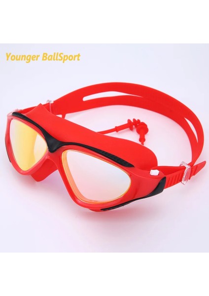 Drak Mavi Beyaz Tarzı Büyük Çerçeve Renkli Tek Parça Kulak Tıkaçları Yetişkinler Için Gözlük Hd Buğu Önleyici Su Geçirmez Yüzme Gözlükleri Düz Işık Dalış Maskesi Gözlükleri (Yurt Dışından) fırsatları