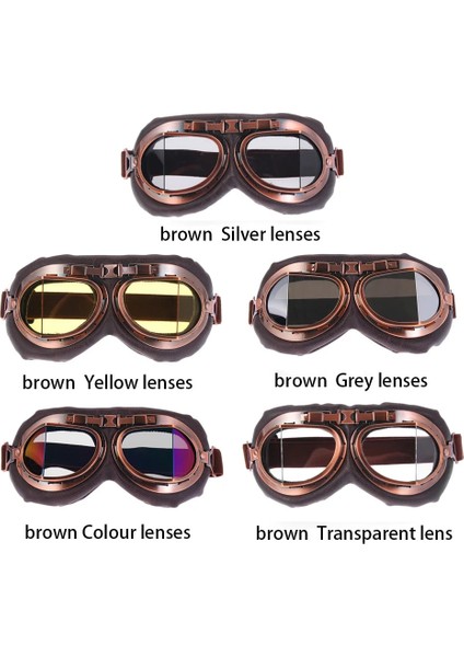 Şeffaf Lens 2 Stili Yüksek Li Vintage Motosiklet Gözlükleri Retro Pilot Gözlüğü Motor Koruyucu Dişliler Cruiser Cafe Scooter Için Toz Geçirmez Gözlük (Yurt Dışından) indirimleri