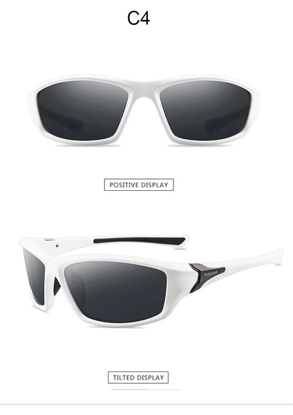 Beyaz Çerçeve Gri Stili Lüks Polarize Güneş Gözlüğü Erkekler Bisiklet Güneş Gözlüğü Dağ Bisikleti Bisiklet Koşu Gece Görüş Koruma Gözlükleri Klasik Gözlük (Yurt Dışından)