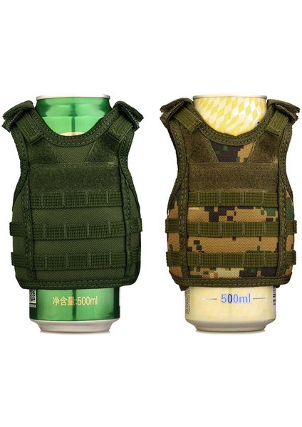 Cb Stili Mini Molle Yelek Taktik Noel Bira Şişesi Bira Yelek Kapağı Askeri Kişisel Şişe Içecek Seti Omuz Askıları Ayarlanabilir (Yurt Dışından)