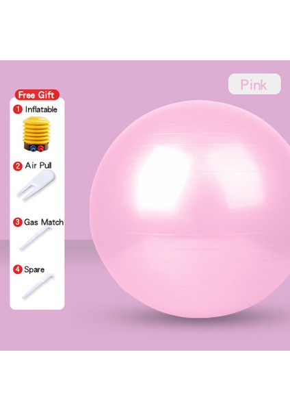 Pembe 65CM Tarzı F.dyraa Yoga Topu 55CMCMCM Fitness Egzersizi Için Kalın Denge Topu Stabilite Pilates Gym Ev Egzersizi + Hızlı Pompa (Yurt Dışından)