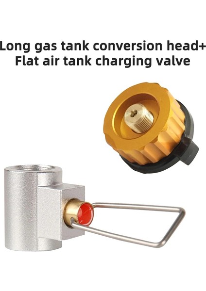 Dönüşüm Kafa Seti Stili Açık Kamp Gaz Sobası Brülör Adaptörü Propan Dolum Adaptörü Bölünmüş Tip Fırın Dönüştürücü Konektörü Autooff Gaz Tankı Silindir (Yurt Dışından)