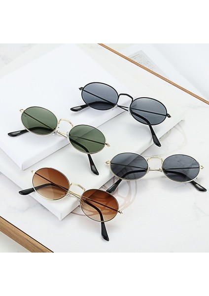 Altın-Kırmızı Tarzı Retro Alaşım Güneş Gözlüğü Kadın Metal Yuvarlak Güneş Gözlüğü Kadın Vintage Oval Güneş Gözlükleri Erkekler Için Lüks Tasarımcı Gafas De Sol (Yurt Dışından) fiyatları