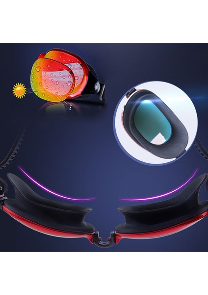 MM-8706 Stili Profesyonel Yetişkin Buğu Önleyici Uv Koruma Lens Yüzme Gözlükleri Su Geçirmez Ayarlanabilir Silikon Yüzme Gözlükleri Erkekler Womeool (Yurt Dışından) fiyatları