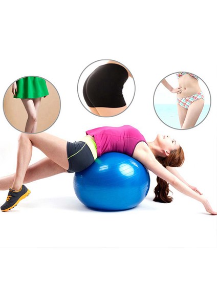 MAVI-45CM Tarzı Büyük Yoga Topu 75CM Spor Isviçre Topu Yoga Ritmik Jimnastik Topu Gerilim Dayanımı Çevre Koruma 65CM Denge Topu (Yurt Dışından) fırsatları