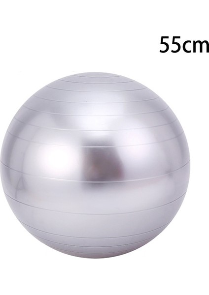 Gri 55CM Tarzı Yoga Topu Pilates Denge Topu Spor Salonu Ev Eğitimi Fitness Topu Yatıştırıcı Masaj Topu 55CM 65CM 75CM (Yurt Dışından)
