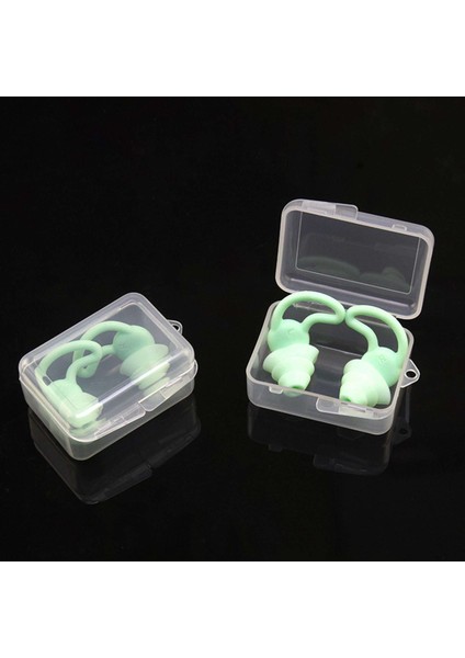 Yeşil Stil 1 Çift Yüzme Kulak Tıkaçları Üçlü Ses Geçirmez Anti-Gürültü Uyku Su Sporları Fişi Su Geçirmez Yumuşak Silikon Kulak Tıkaçları Kulak Koruyucu (Yurt Dışından)