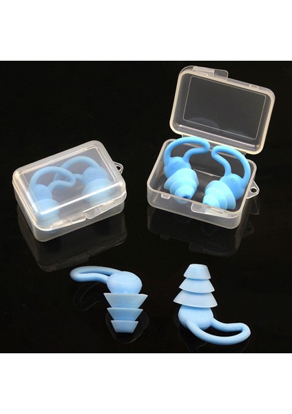 Yeşil Stil 1 Çift Yüzme Kulak Tıkaçları Üçlü Ses Geçirmez Anti-Gürültü Uyku Su Sporları Fişi Su Geçirmez Yumuşak Silikon Kulak Tıkaçları Kulak Koruyucu (Yurt Dışından) modelleri