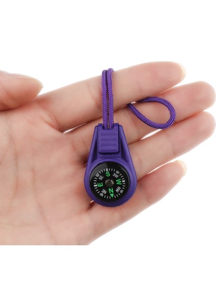 Siyah Stil 2 Adet Edc Mini Pusula ile Fermuar Kuyruk Halat Paracord Bilezik Dişli Survival Anahtarlık Kamp Yürüyüş Cep Pusulalar Açık Aracı (Yurt Dışından)