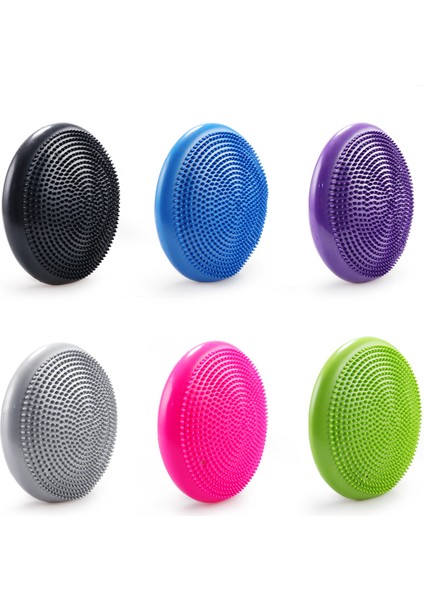 Pembe Tarzı 33CM Dayanıklı Şişme Yoga Masaj Topu Pedi Evrensel Spor Salonu Fitness Yoga Wobble Stabilite Denge Diski Yastık Yoga Topu (Yurt Dışından)