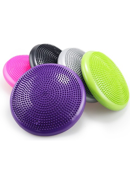 Pembe Tarzı 33CM Dayanıklı Şişme Yoga Masaj Topu Pedi Evrensel Spor Salonu Fitness Yoga Wobble Stabilite Denge Diski Yastık Yoga Topu (Yurt Dışından)