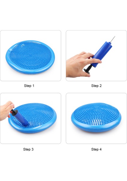 Pembe Tarzı 33CM Dayanıklı Şişme Yoga Masaj Topu Pedi Evrensel Spor Salonu Fitness Yoga Wobble Stabilite Denge Diski Yastık Yoga Topu (Yurt Dışından)