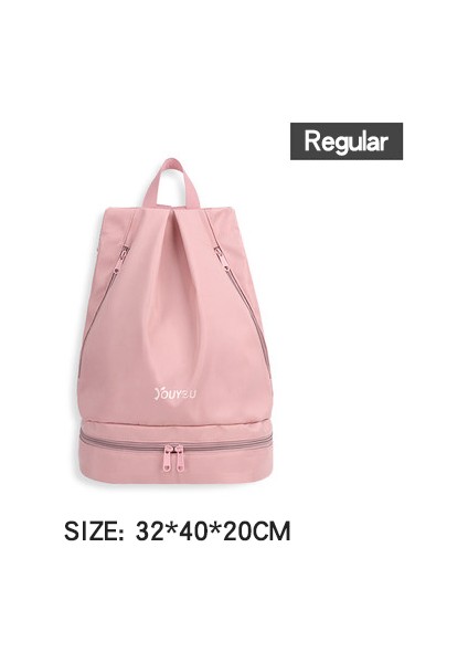Pembe Tarzı Su Geçirmez Spor Açık Spor Çantaları Çok Işlevli Kuru Islak Ayırma Çantaları Seyahat Spor Eğitimi Ayakkabı Çantaları ile Yoga Sırt Çantası (Yurt Dışından)