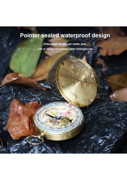 No.1 Tarzı 2021 Yeni Moda Izle Altın Pusulalar Mini Vintage Pirinç Noctilucent Cep Navigasyon Yürüyüş Kamp Izle Retro Tarzı (Yurt Dışından)