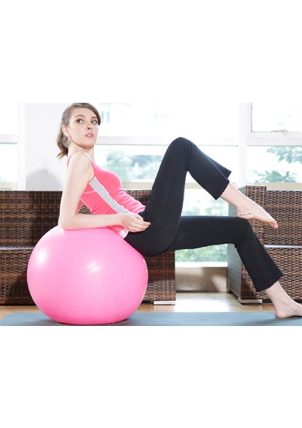 Kırmızı 55CM Tarzı cm Yoga Topu Fitness Ebelik Pvc Top Pilates Denge Topu Jimnastik Hamile Kadın Teslimat Egzersizi (Yurt Dışından)