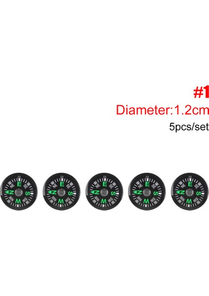 1.2cm 10 Adet Tarzı Ortable Mini Kamp Yürüyüş Kuzey Navigasyon Elde Taşınabilir Doğru Pusula Hayatta Kalma Pusulaları Düğme Tasarımı Pratik Rehber (Yurt Dışından)