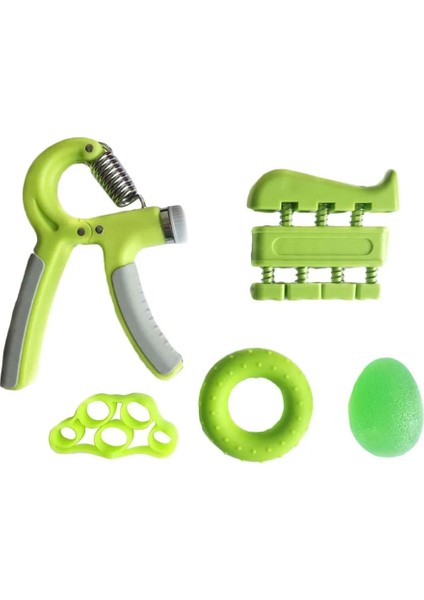 Yeşil Stil 5pcset Gym Fitness Ayarlanabilir El Kavrama Seti Parmak Önkol Gücü Kas Kurtarma Ağır El Tutucu Egzersiz Eğitmeni (Yurt Dışından)