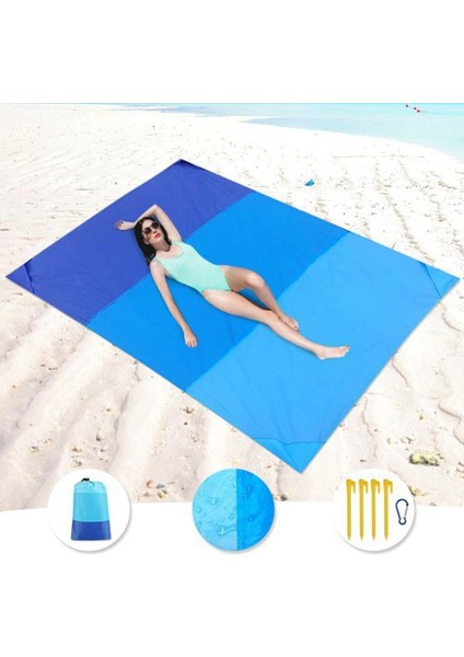Mavi Stil 145X150CM cm Taşınabilir Cep Mat Su Geçirmez Kum Plaj Mat Açık Kamp Ekipmanları Katlanır Battaniye Picknick Çadır Örtüsü (Yurt Dışından) fiyatları