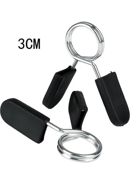 Beyaz Stil 2 Adet Dambıl Halter Spor Ağırlık Diskleri Kaldırma Çubuğu Yaylı Toka Kilit Kelepçesi Yaylı Yaka Klipleri Spor Aksesuarları (Yurt Dışından)