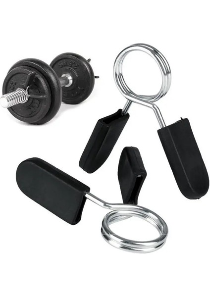 Beyaz Stil 2 Adet Dambıl Halter Spor Ağırlık Diskleri Kaldırma Çubuğu Yaylı Toka Kilit Kelepçesi Yaylı Yaka Klipleri Spor Aksesuarları (Yurt Dışından) fırsatları