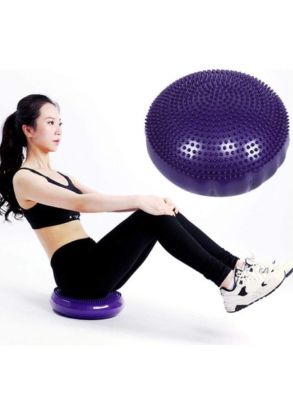 Menekşe Tarzı 33CM Dayanıklı Şişme Yoga Masaj Topu Pedi Evrensel Spor Salonu Fitness Yoga Wobble Stabilite Denge Diski Yastık Yoga Topu (Yurt Dışından) indirimleri