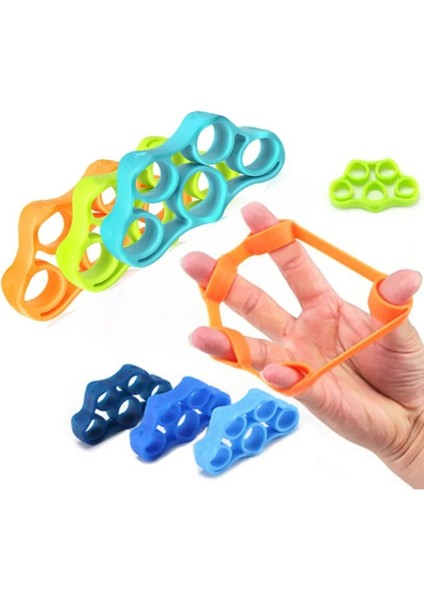 Siyah Stil Licone El Genişletici Parmak El Kavrama Parmak Eğitimi Sedye Eğitmen Mukavemet Direnç Bantları Bilek Egzersiz Fitness (Yurt Dışından)