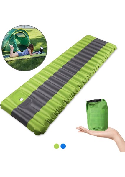Çift Kullanımlı Hava Pompası Stili Dış Mekan Şişme Hava Minderleri Şişme Uyku Pedi Ultralight Kamp Minderi Neme Dayanıklı Yürüyüş Hava Mat Kamp Yatağı (Yurt Dışından) fiyatları
