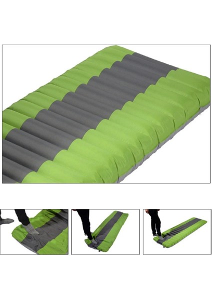 Çift Kullanımlı Hava Pompası Stili Dış Mekan Şişme Hava Minderleri Şişme Uyku Pedi Ultralight Kamp Minderi Neme Dayanıklı Yürüyüş Hava Mat Kamp Yatağı (Yurt Dışından) fırsatları