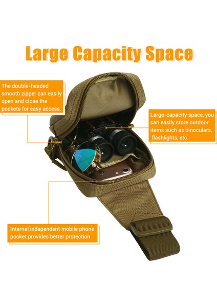 Ten Rengi Taktik Göğüs Çanta Askeri Trekking Paketi Edc Spor Çanta Omuz Çantası Crossbody Paketi Yürüyüş Bisiklet Kamp Için Saldırı Kılıfı (Yurt Dışından) fırsatları