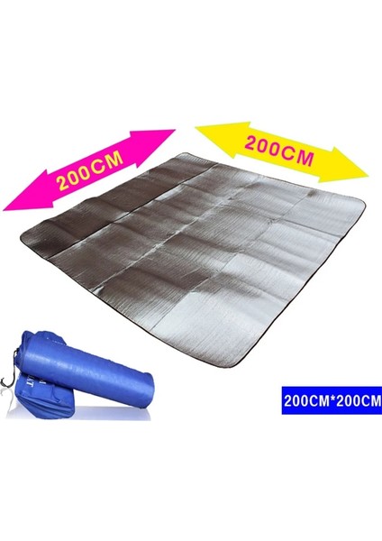 100X200CM Stili Katlanabilir Açık Kamp Mat Hava Mattre Battaniye Su Geçirmez Alüminyum Folyo Eva Açık Kamp Seyahat Mat 200 ** 100 (Yurt Dışından) modelleri