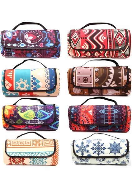 Renk 12 Tarzı 150X130CM Taşınabilir Katlanır Mat Açık Kamp Mat Ulus Tarzı Baskılı Kalınlaşmak Nem Geçirmez Ped Plaj Battaniyesi Bebek Turist Mat (Yurt Dışından) indirimleri