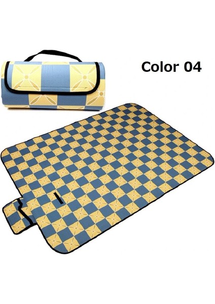 Renk 04 Stili 150X130CM Taşınabilir Katlanır Mat Açık Kamp Mat Ulus Tarzı Baskılı Kalınlaşmak Nem Geçirmez Ped Plaj Battaniyesi Bebek Turist Mat (Yurt Dışından)