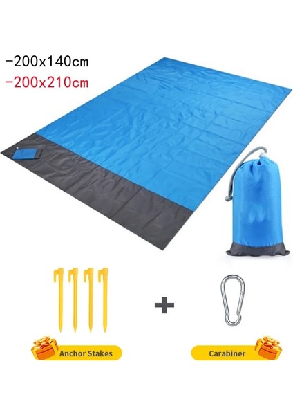 Mavi Stil 200X210CM Su Geçirmez Cep Battaniye Katlanır Kamp Ekipmanları Mat Yatak Taşınabilir Hafif Seyahat Mat Açık Yürüyüş Mat (Yurt Dışından) fırsatları
