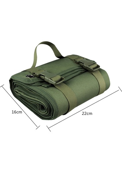 Yeşil Stil Açık Kamp Avcılık Eğitimi Edc Çekim Mat Rulo-U Battaniye Hafif Askeri Su Geçirmez Gun Pad Aksesuarları (Yurt Dışından)