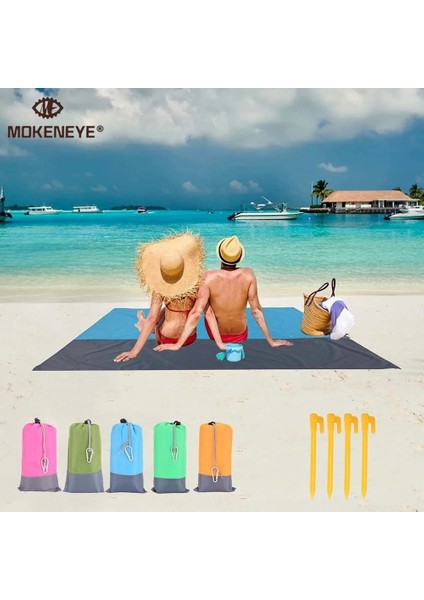 Mavi Stil 2x2.1m Kamp Mat Su Geçirmez Cep Plaj Battaniyesi Katlanır Taşınabilir Hafif Mat Açık Mat Kum Plaj Paspasları (Yurt Dışından) fiyatları