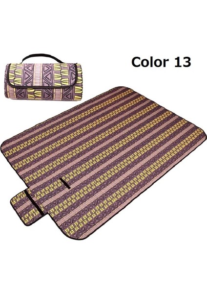 Renk 13 Tarzı 150X100CM Taşınabilir Katlanır Mat Açık Kamp Mat Ulus Tarzı Baskılı Kalınlaşmak Nem Geçirmez Ped Plaj Battaniyesi Bebek Turist Mat (Yurt Dışından)